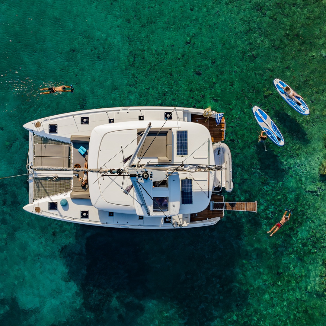 Stopping for lunch and a swim.