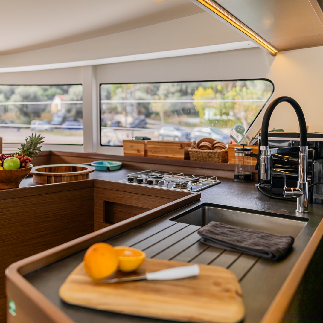 Galley area where we prepare your breakfast and lunches.