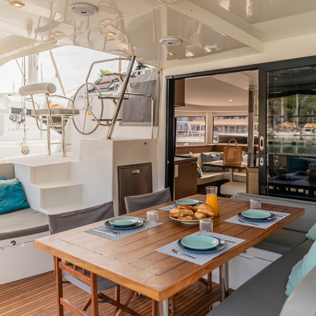 Outdoor chill-out area where you can enjoy meals.