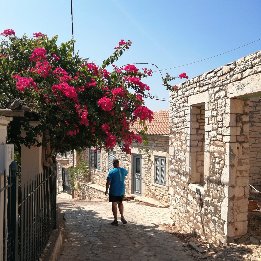 Kastos Island has winding streets through the port